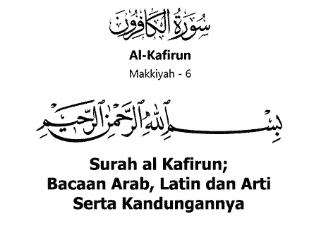 Surah Al Kafirun Beserta Artinya