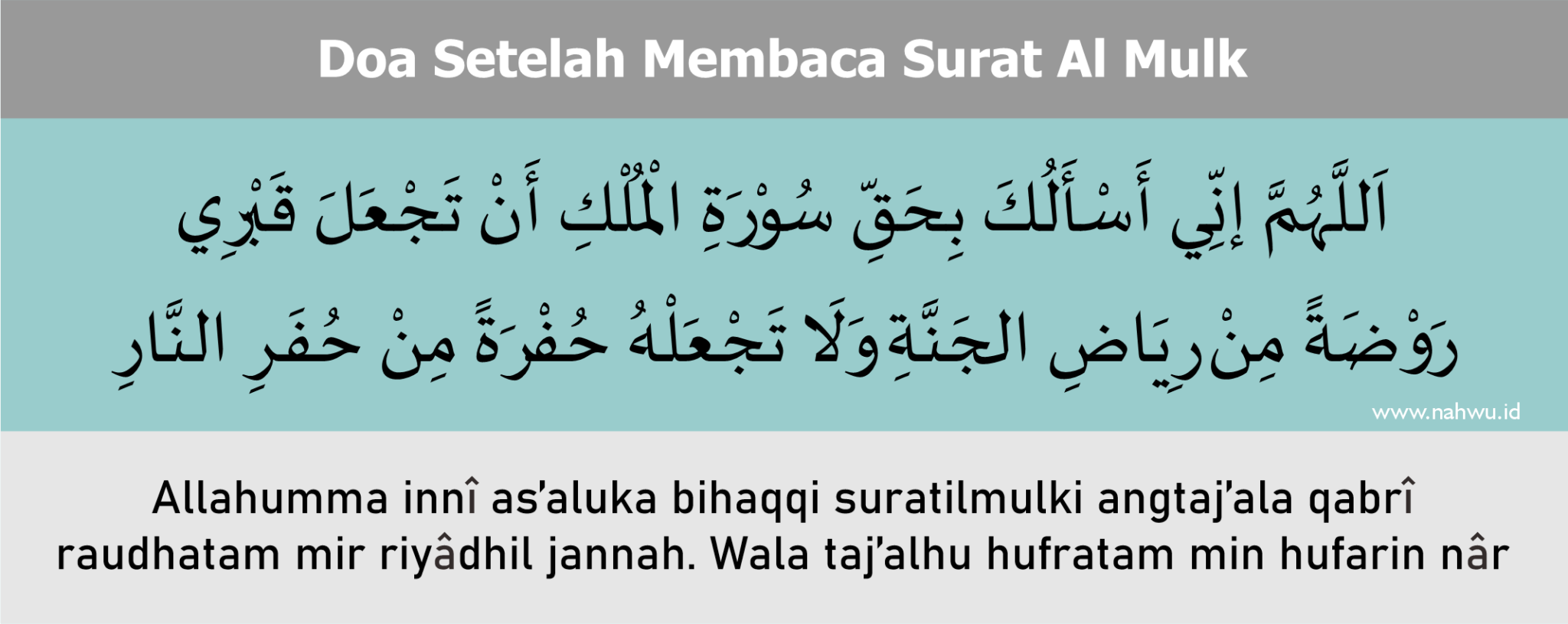 Doa Setelah Membaca Surat Al Mulk Latin