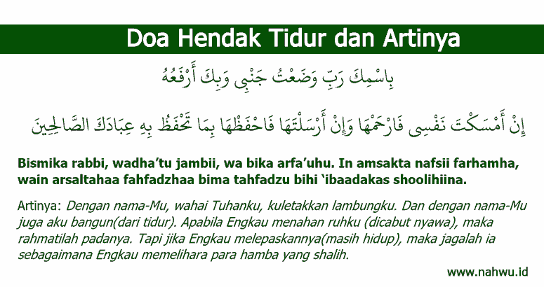 Kumpulan Amalan, Dzikir, Doa Malam Sebelum Tidur dan Bangun