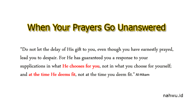 prayers not answered