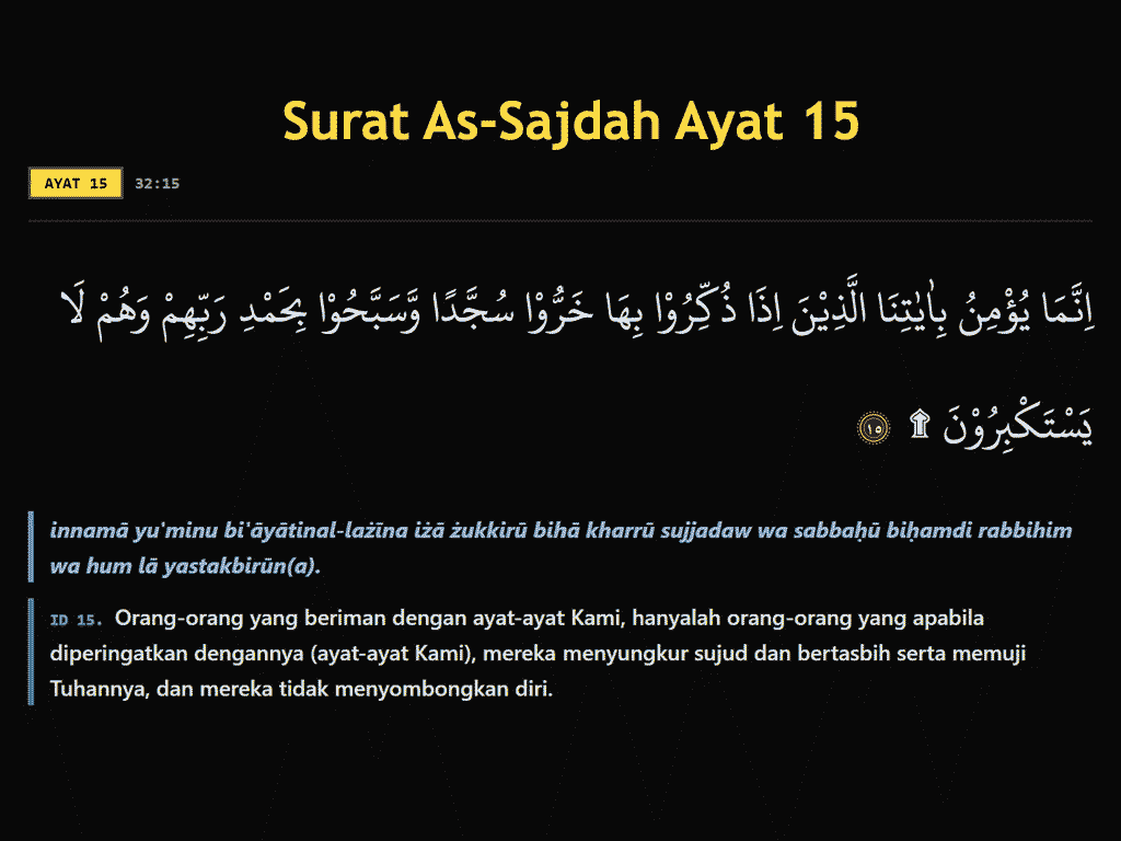 Surat As-Sajdah Ayat 15