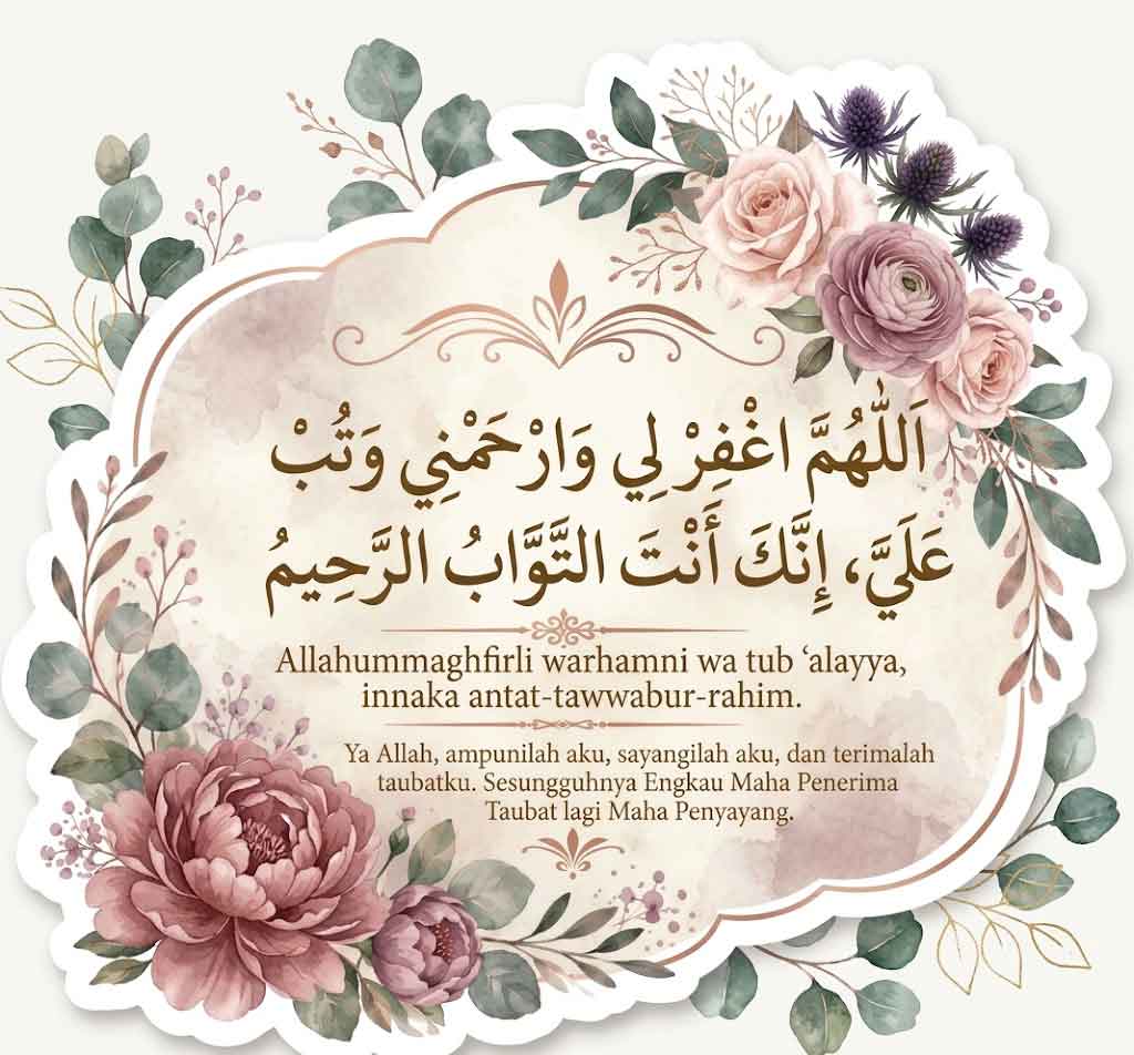 allahummaghfirli warhamni watub alayya